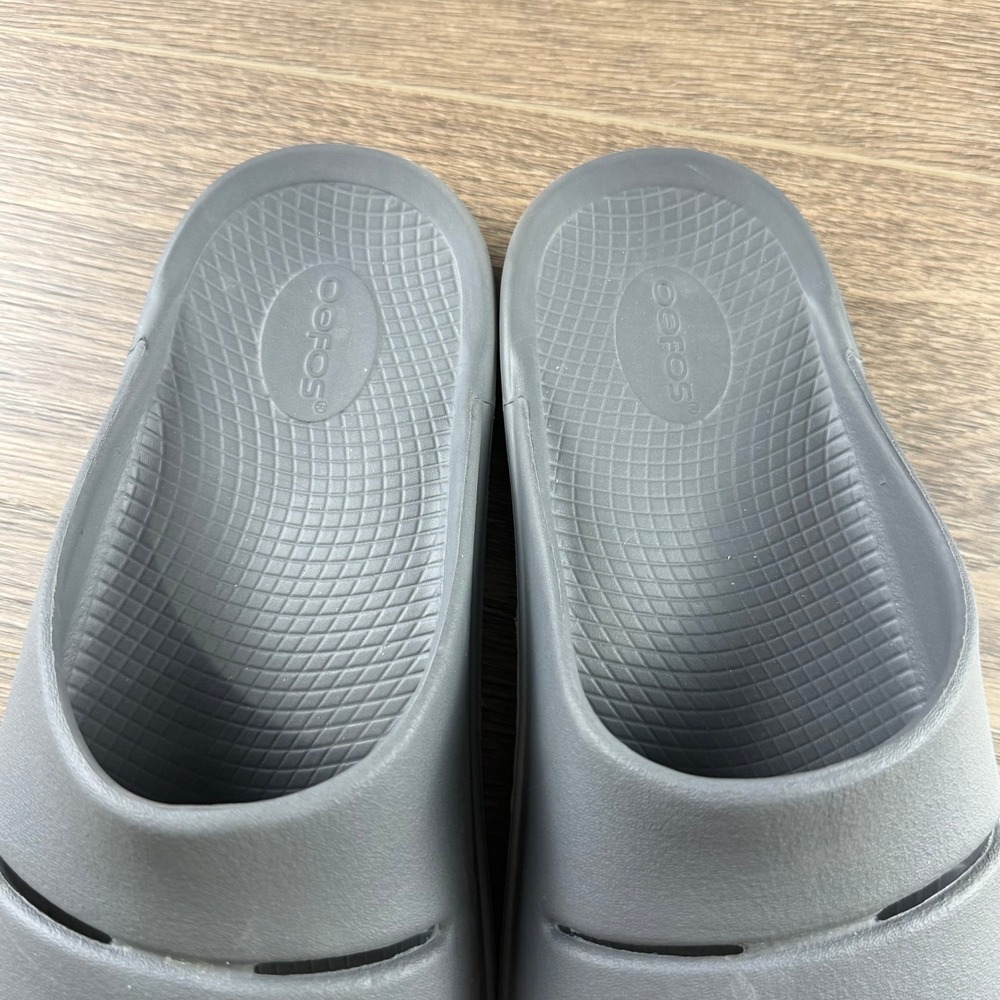 OOFOS OOahh Slide Recovery Sandals Size 12 Mens Gray Lightweight Casual - Picture 10 of 10